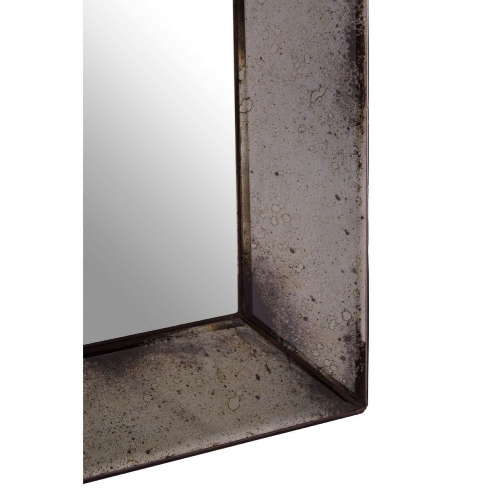 Riza Small Black Frame/ Bevelled Wall Mirror