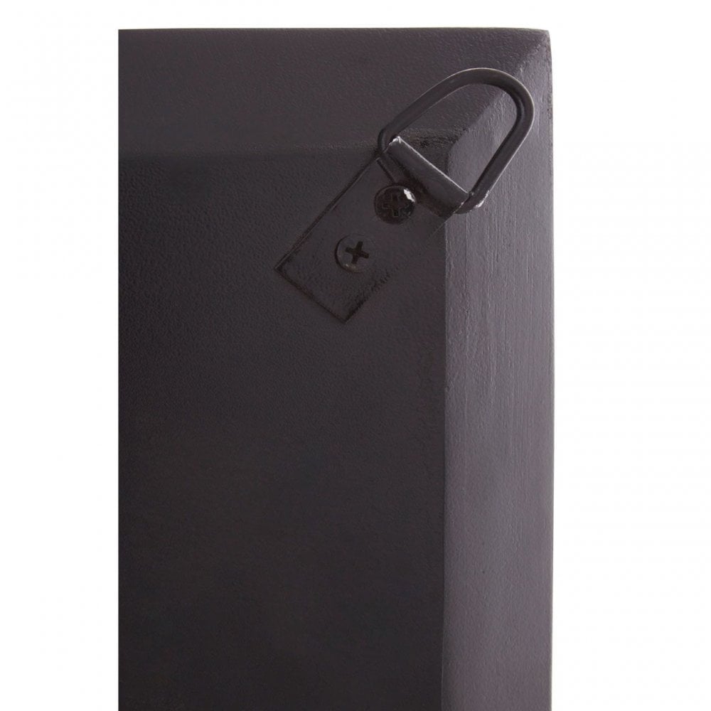 Riza Small Black Frame/ Bevelled Wall Mirror