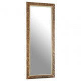 Zelma Champagne Finish Ridged Wall Mirror