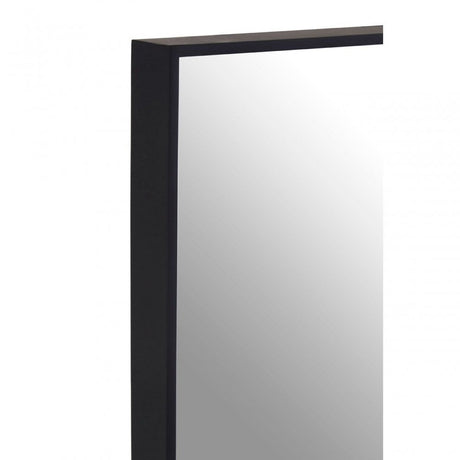 Matt Black Large Square Wall Mirror