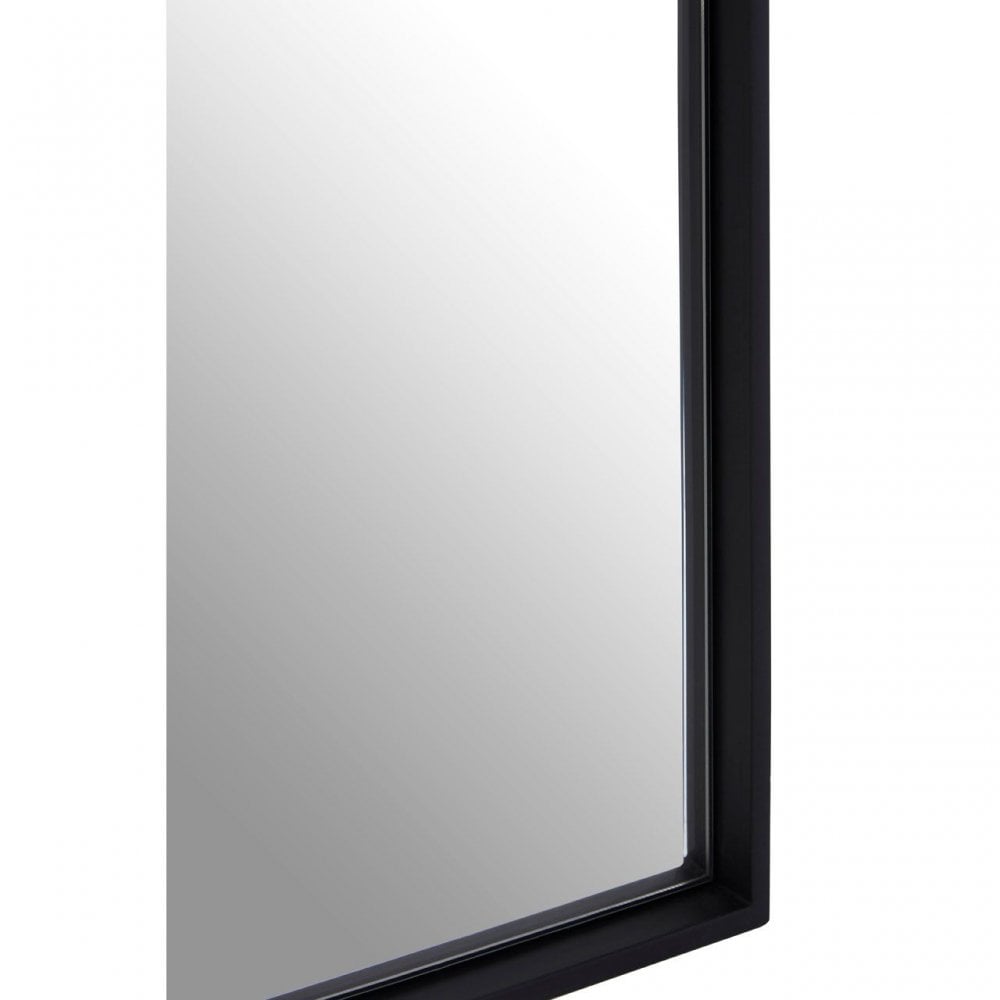 Matt Black Large Square Wall Mirror