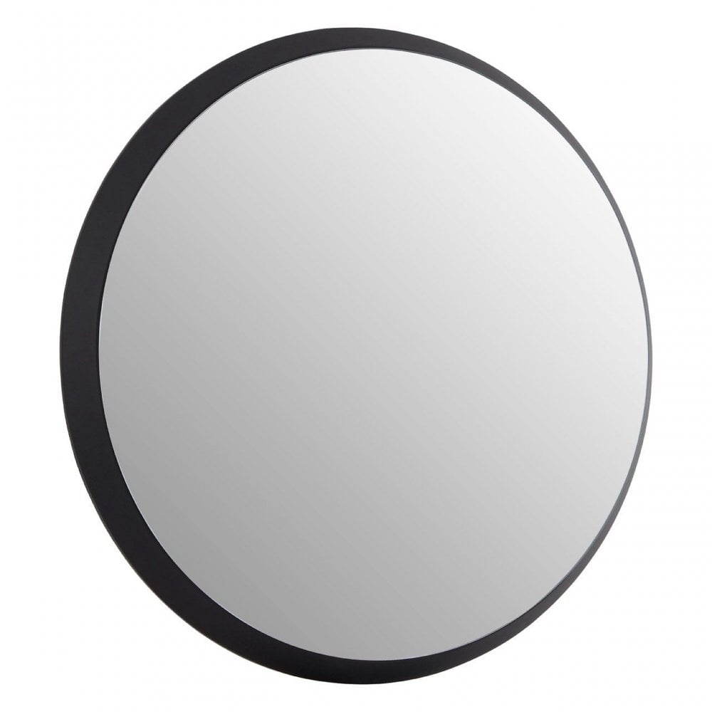 Athena Discus Large Black Wall Mirror