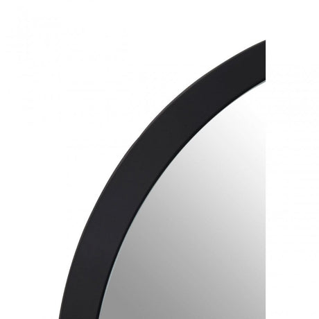 Athena Discus Medium Black Wall Mirror