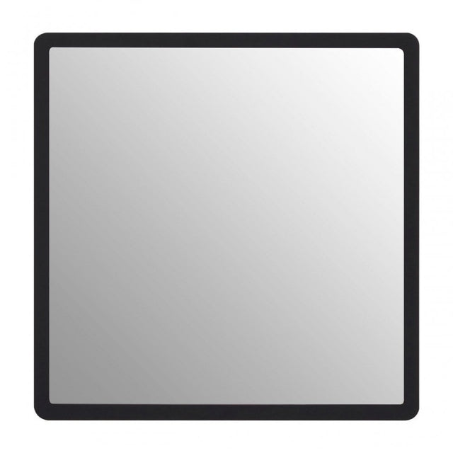 Medium Black Wall Mirror With Gold Edge