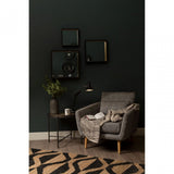 Medium Black Wall Mirror With Gold Edge