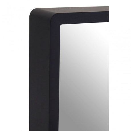 Medium Black Wall Mirror With Gold Edge