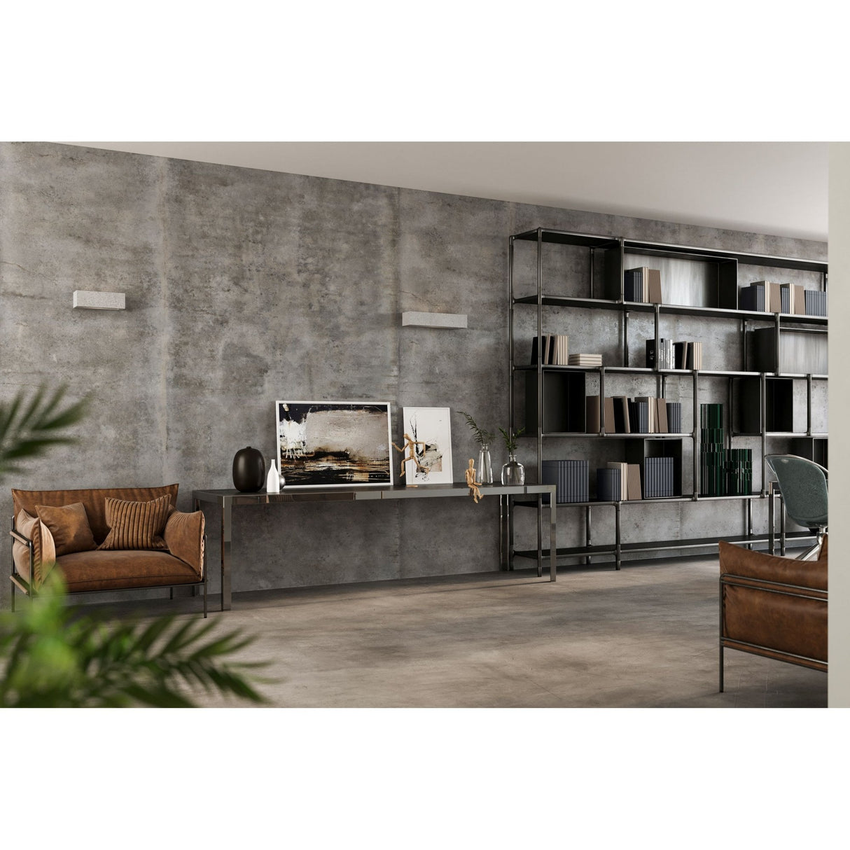 Concrete Elegance: Vega LED Dual-Illumination Wall Light in Grey