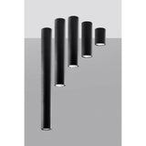 Black Steel Lagos Ceiling Light Fixture