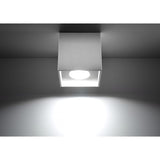 White Quad Aluminium Ceiling Light Fixture