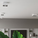 Contemporary White Steel Ceiling Light Fixture