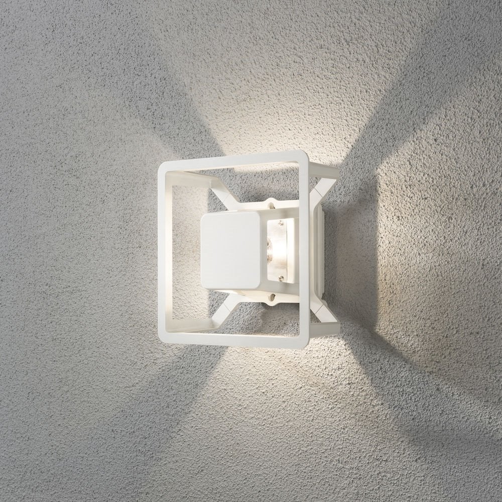Sleek White Pescara LED Wall Light