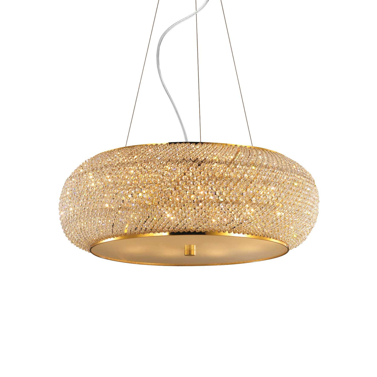 Gilded Brilliance: Luxurious 14-Bulb Pendant Light