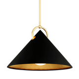Elegance Black and Gold Leaf Pendant Light