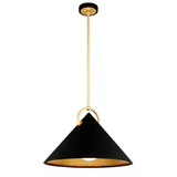 Elegance Black and Gold Leaf Pendant Light