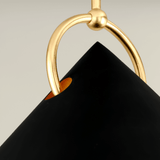Elegance Black and Gold Leaf Pendant Light