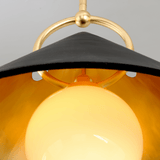 Elegance Black and Gold Leaf Pendant Light