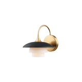 Sleek Barron Single Light Wall Sconce in Opal Glass