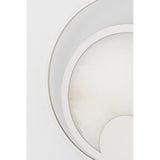Elegant Brass Coil LED Wall Sconce with Spanish Alabaster Shade