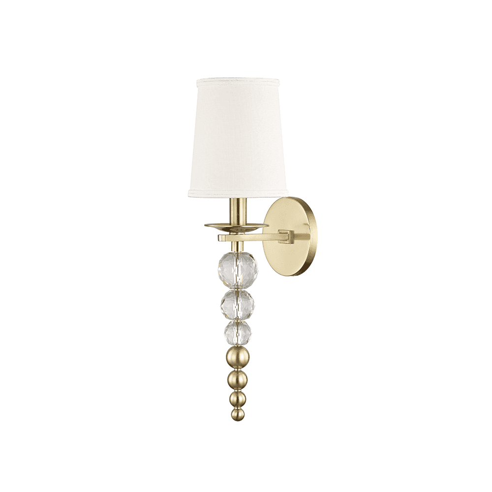 Persis Agb Single Light Linen Shade Wall Sconce