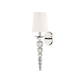 Persis Single Light Wall Sconce in Polished Nickel Finish