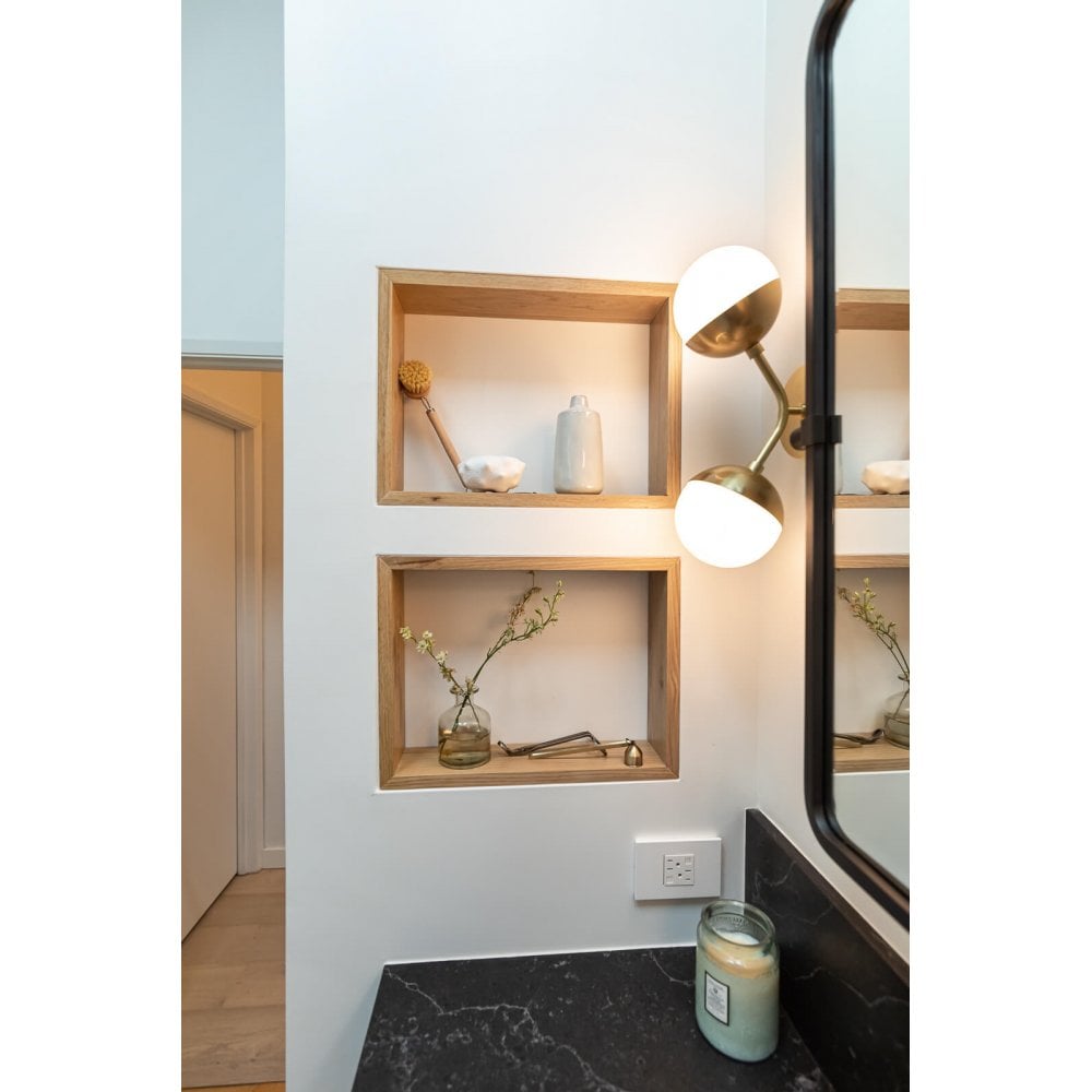 Elegant Saratoga Collection Dual Light Wall Fixture