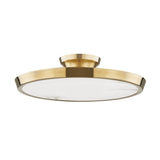 Contemporary Alabaster Brass LED Wall Sconce