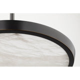 Contemporary Alabaster Brass LED Wall Sconce