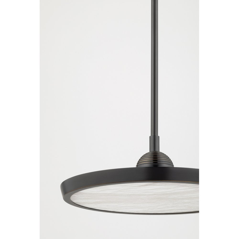 Contemporary Alabaster Brass LED Wall Sconce
