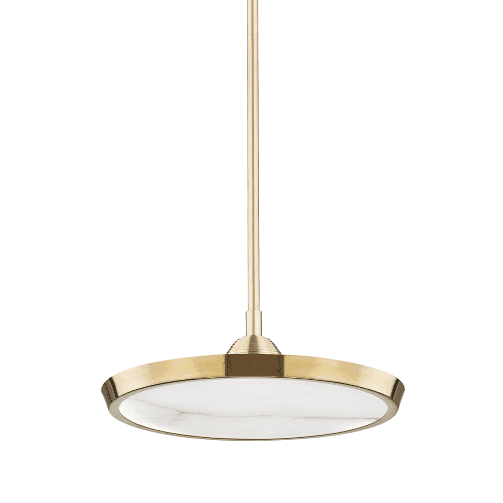Draper Alabaster Brass LED Pendant Light