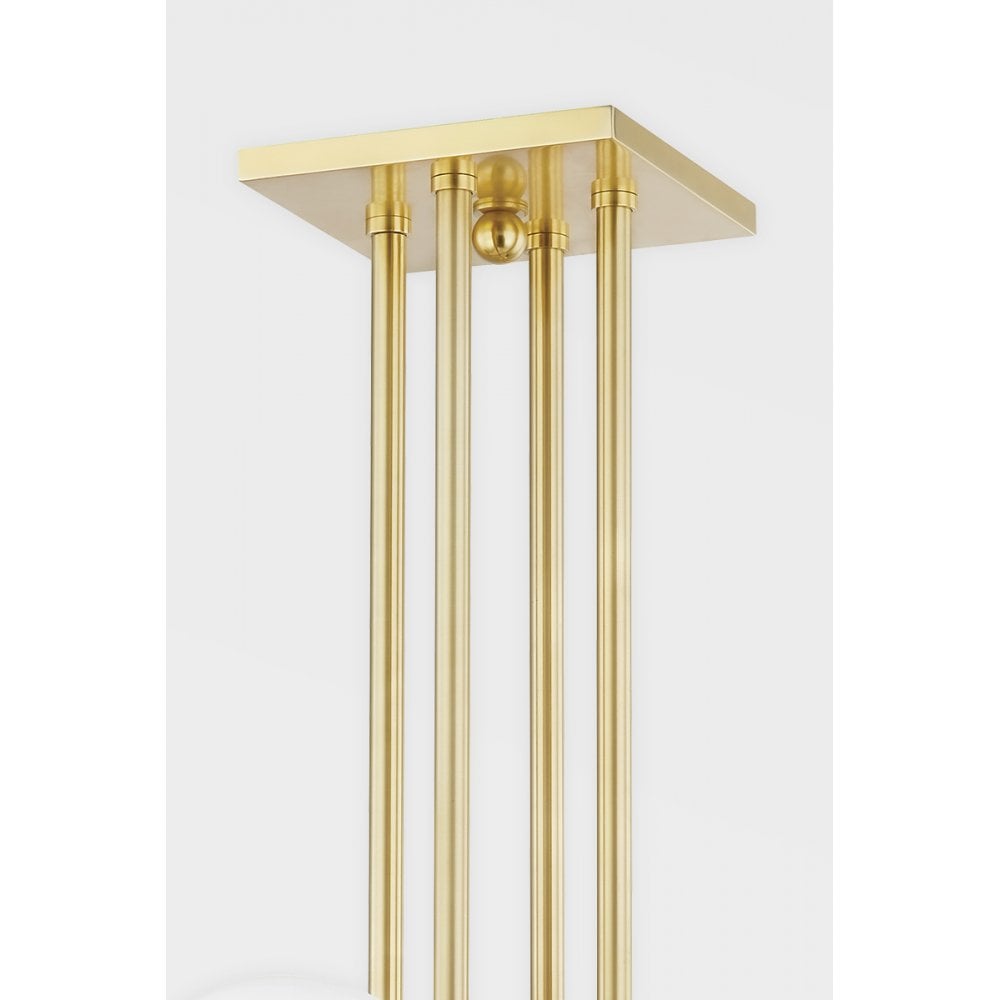Tanner Antique Brass 4-Light Opal Glass Flush Mount Fixture