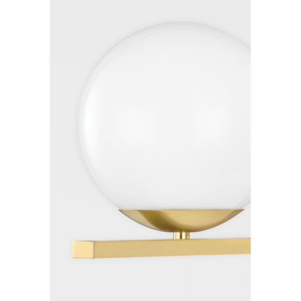 Tanner Antique Brass 4-Light Opal Glass Flush Mount Fixture