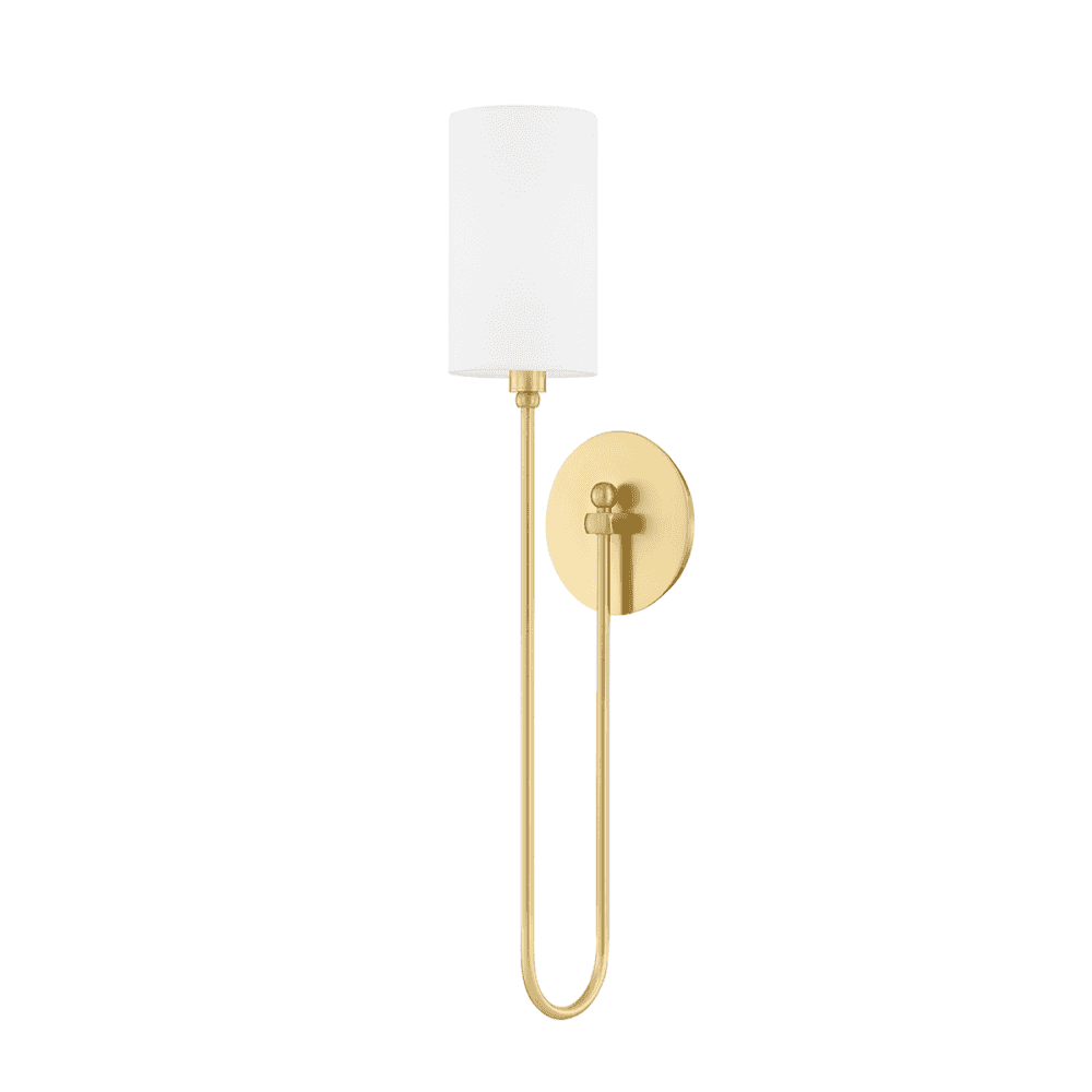 Elegant 1-Light Harlem Wall Sconce in Antique Brass