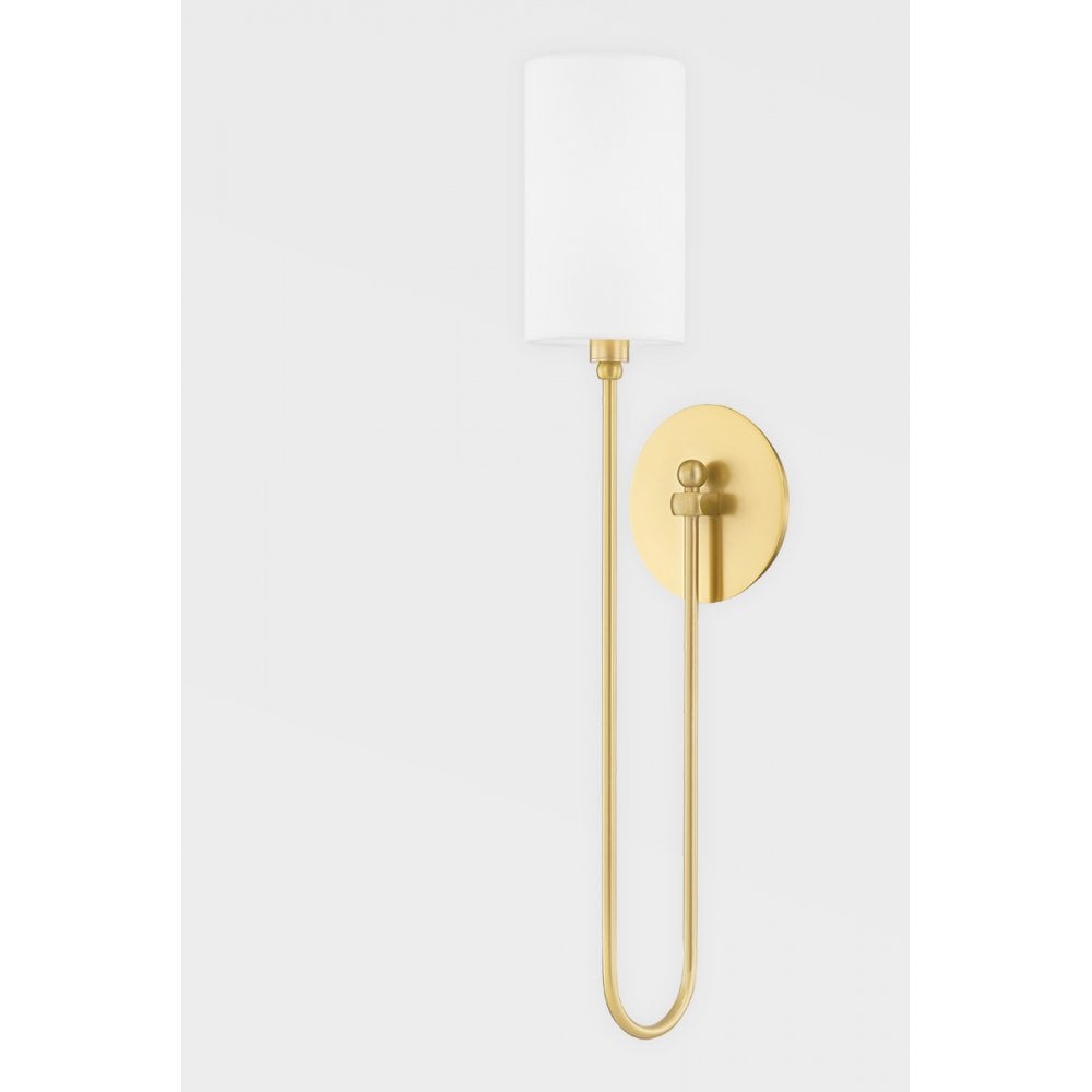 Elegant 1-Light Harlem Wall Sconce in Antique Brass