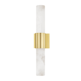 Barkley Antique Brass 2-Light Alabaster Wall Sconce