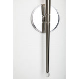 Elegant Rockland Modern 2-Light Wall Sconce in Pearl Nickel