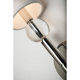 Elegant Rockland Modern 2-Light Wall Sconce in Pearl Nickel