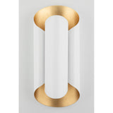 Elegant Dual Light Wall Sconce in Gold and Black Finish