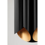 Elegant Dual Light Wall Sconce in Gold and Black Finish