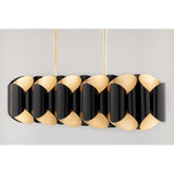 Elegant Dual Light Wall Sconce in Gold and Black Finish