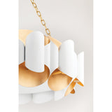 Elegant Dual Light Wall Sconce in Gold and White Finish