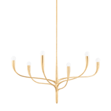 Labra VGL 6-Arm Steel Chandelier in Vintage Gold Finish