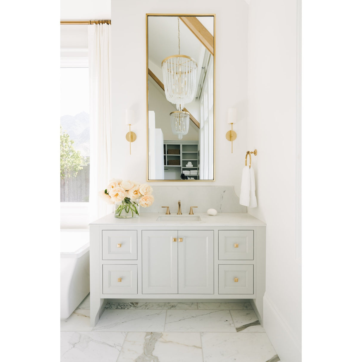 Olivia Antique Brass Single Light Wall Sconce