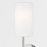 Olivia Cylindrical Glass & Polished Nickel Wall Light Fixture