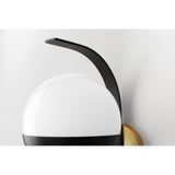 Elegant Aly Agb/Bk Single Light Wall Fixture