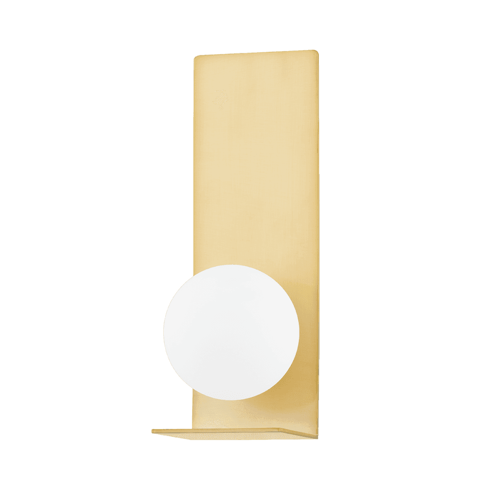 Elegant Lani Wall Sconce Light Fixture in Aged Brass