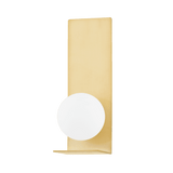 Elegant Lani Wall Sconce Light Fixture in Aged Brass
