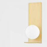 Elegant Lani Wall Sconce Light Fixture in Aged Brass