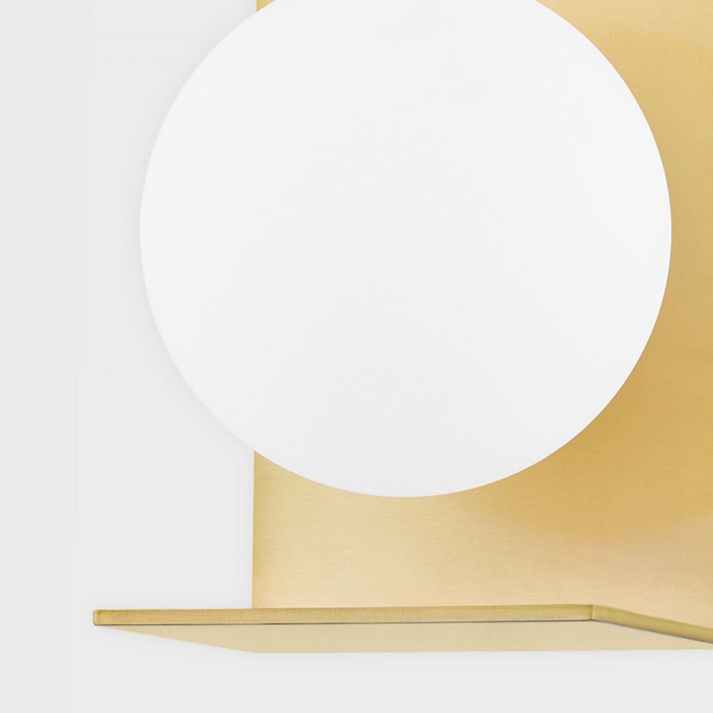 Elegant Lani Wall Sconce Light Fixture in Aged Brass