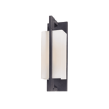 Forged Iron Elegance: Matte Opal Wall Sconce