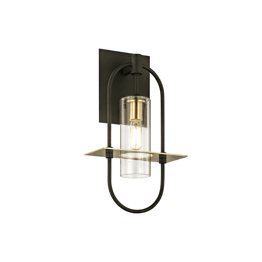 Smyth Dark Bronze & Brushed Brass Wall Sconce - 1 Light